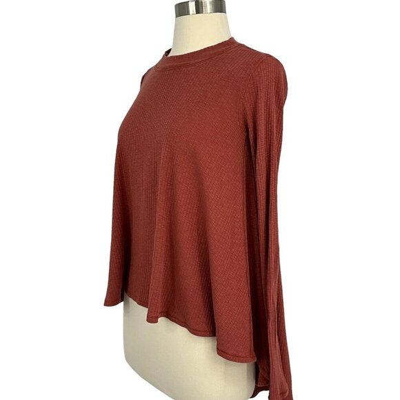 Lululemon Dare to Drape Long Sleeve Top Rustic Clay Size 2XS XXS Thermal Hi Low - Picture 1 of 9